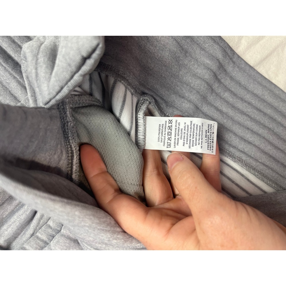 LL Bean Womens Gray Quilted Funnel Neck Pullover Sweatshirt 519210 Size S Reg - Picture 5 of 8